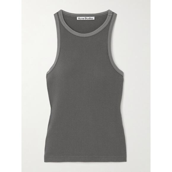 Acne Studios Tops - Acne Studios 'Waffle-Knit' Gray Cotton Tank Size S